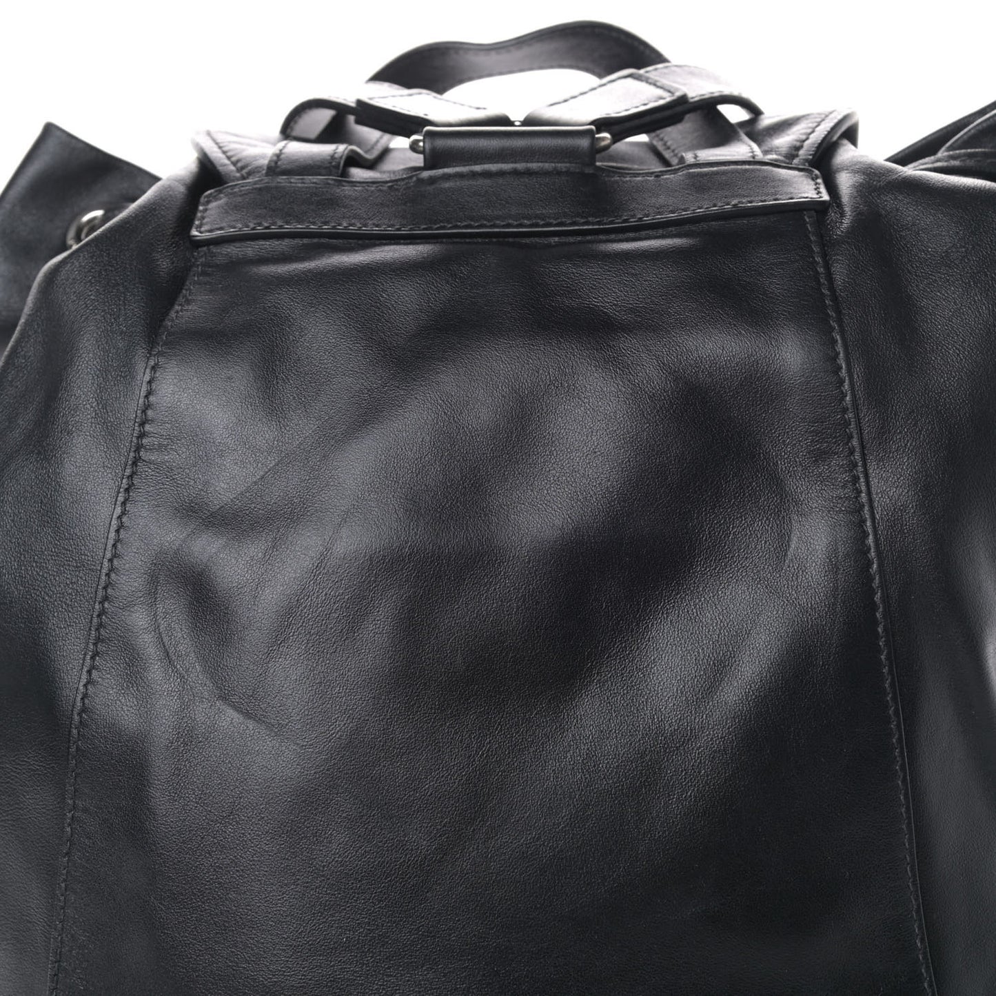 Soft Calfskin Cinch Backpack Black