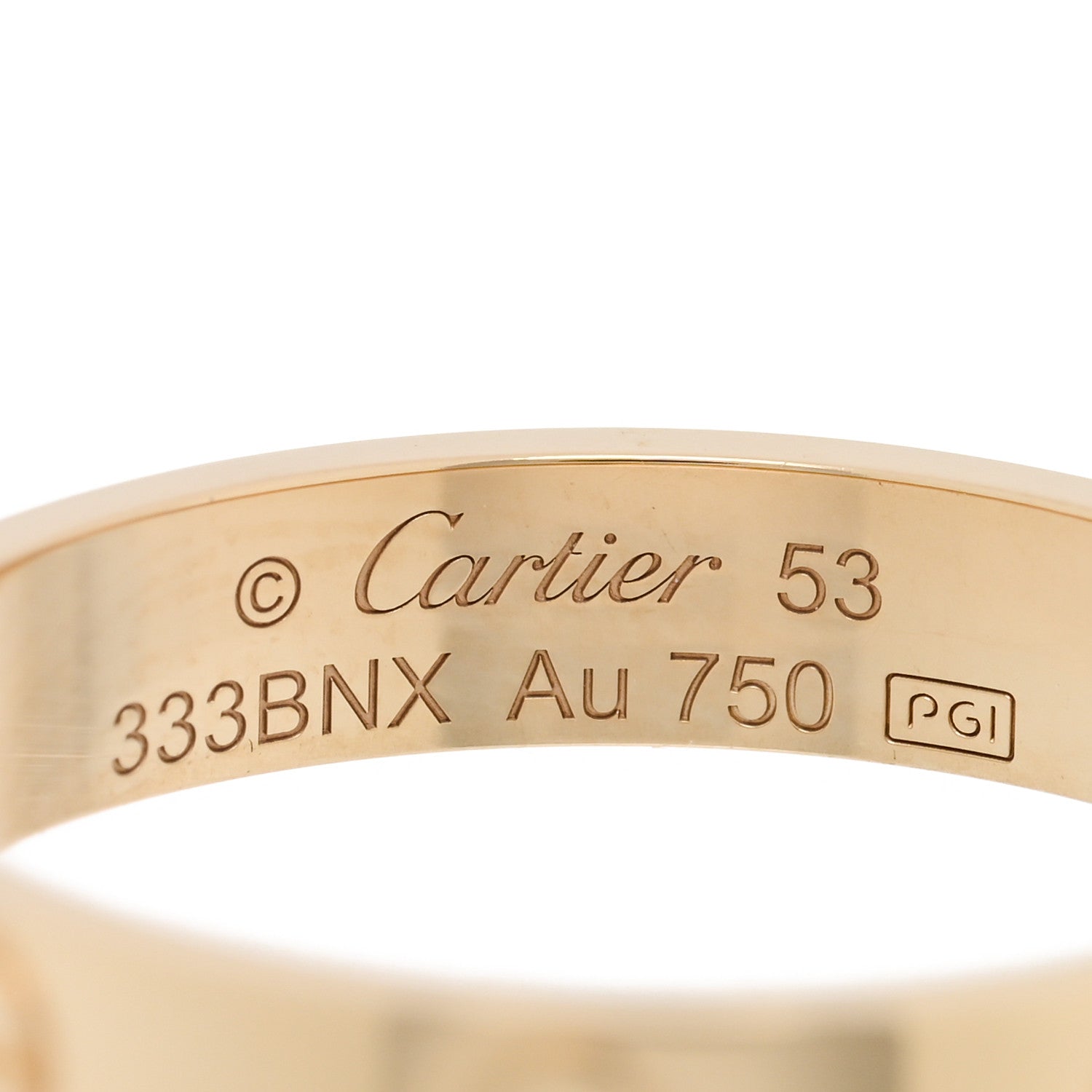 Cartier 18K Yellow Gold 3.5mm LOVE Wedding Band Ring 53/6.5 4 of 6