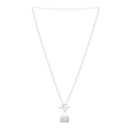 Hermes Sterling Silver Kelly Charm Pendant Necklace 3 of 5