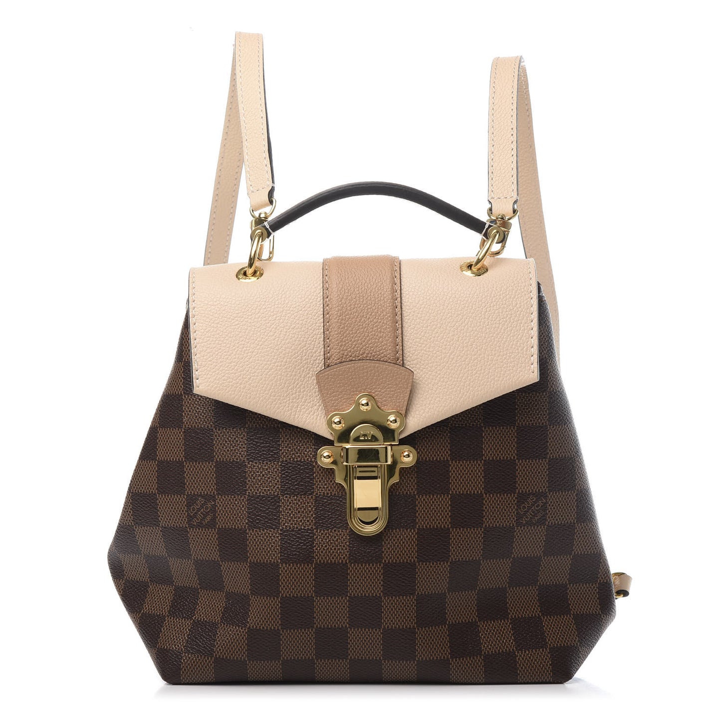 Damier Ebene Clapton Backpack Creme