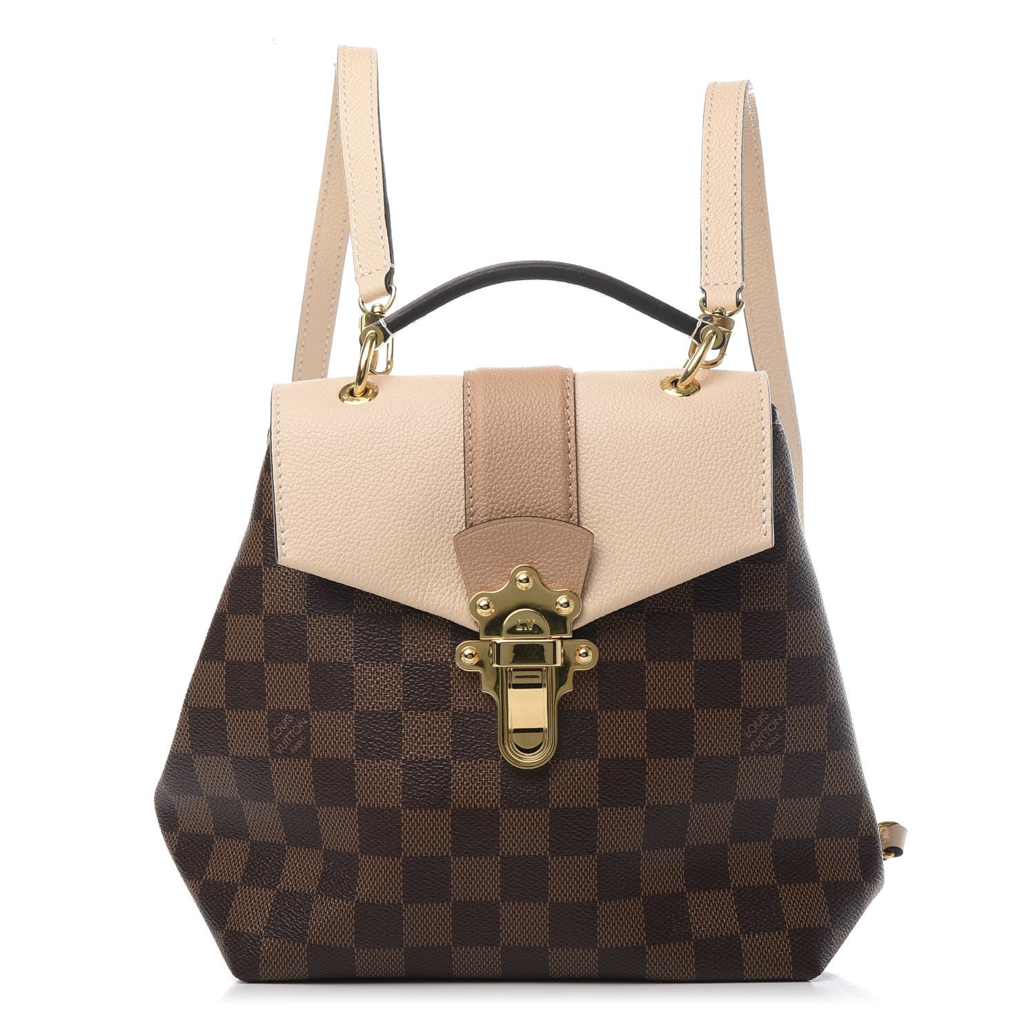 Louis Vuitton Damier Ebene Clapton Backpack Creme 1 of 10