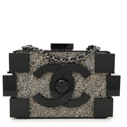 Chanel Plexiglass Crystal Lego Clutch Black 1 of 12