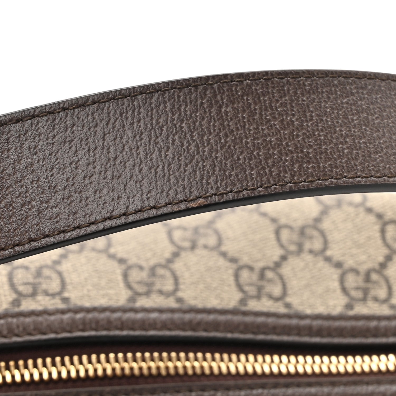 Gucci GG Supreme Monogram Textured Calfskin Web Super Mini Ophidia Shoulder Bag Beige Ebony New Acero 11 of 12