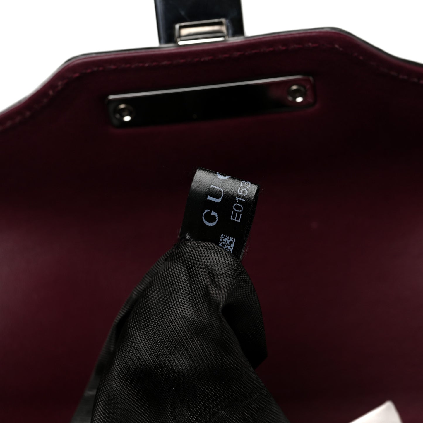 Regent Calfskin Lady Lock Top Handle Bag Purple Wine