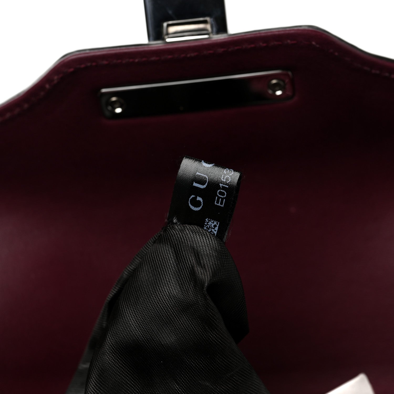 Gucci Regent Calfskin Lady Lock Top Handle Bag Purple Wine 7 of 10