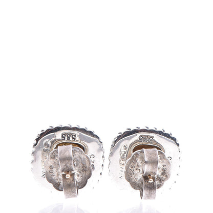 David Yurman Sterling Silver 14K Yellow Gold 7mm Albion Cable Earrings 3 of 7