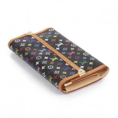 Louis Vuitton Monogram Multicolor Porte Tresor International Wallet Black 5 of 12