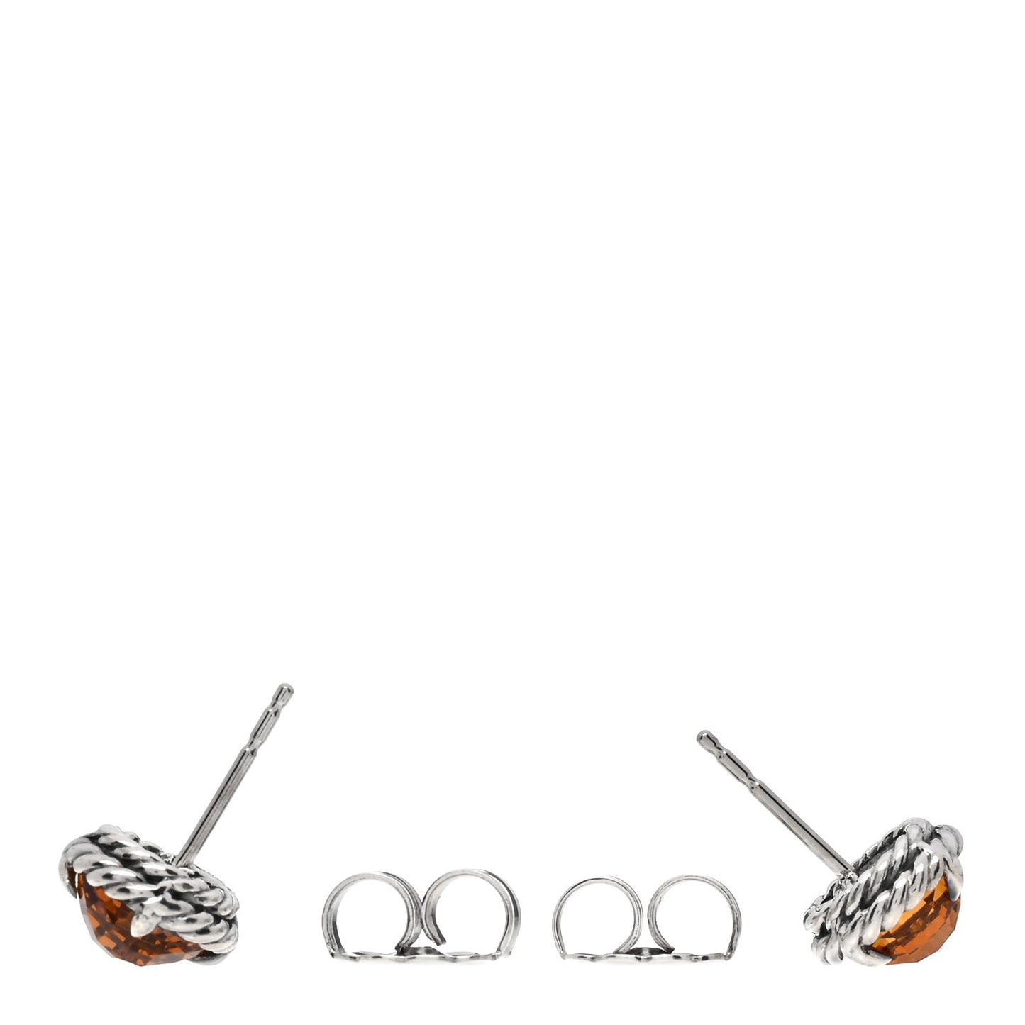 Sterling Silver Citrine 8mm Chatelaine Earrings