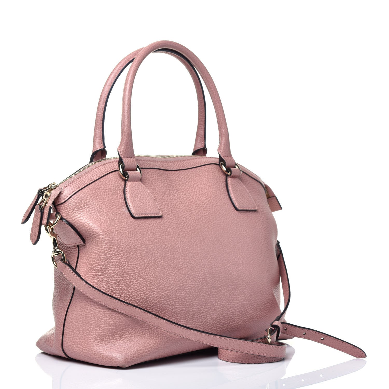 Gucci Dollar Calfskin GG Charm Dome Satchel Soft Pink 4 of 10