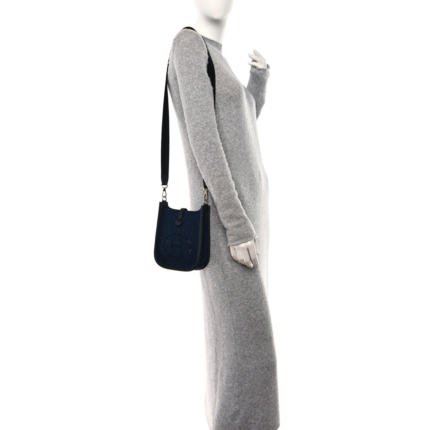 HERMES Feutre Swift Evelyne TPM Bleu Nuit Black Bleu Nuit Black