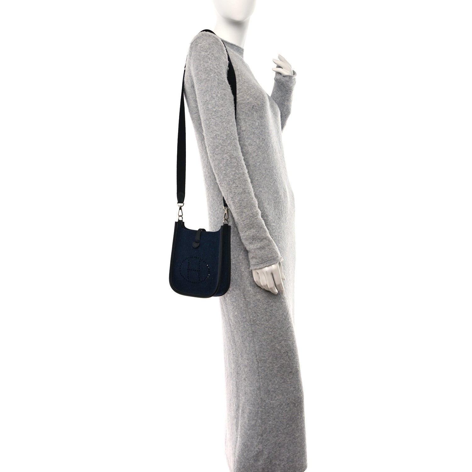 Hermes HERMES Feutre Swift Evelyne TPM Bleu Nuit Black Bleu Nuit Black 2 of 10