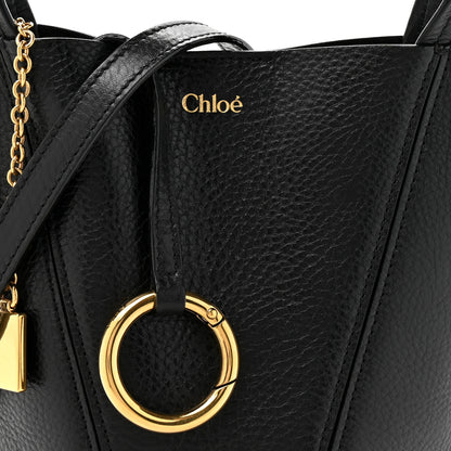 Chloe Grained Calfskin Small Spin Tote Black 8 of 10