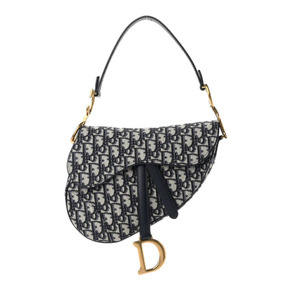 Christian Dior Oblique Saddle Bag Blue 1 of 8