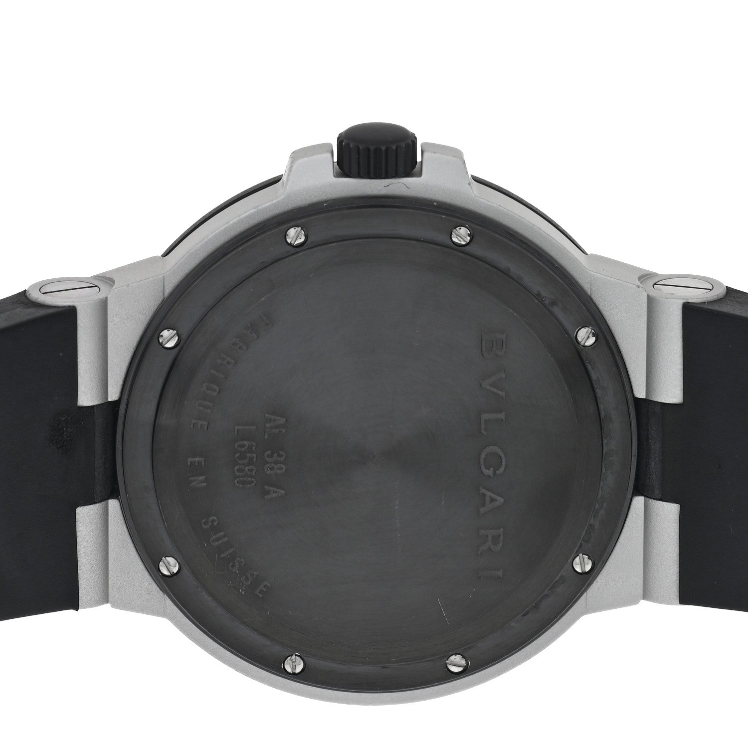 Bulgari Aluminum Rubber 38mm Diagono Quartz Watch 4 of 4