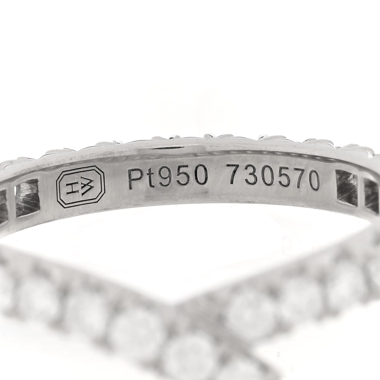 Platinum Diamond Ribbon Wedding Band Ring 47 4.25