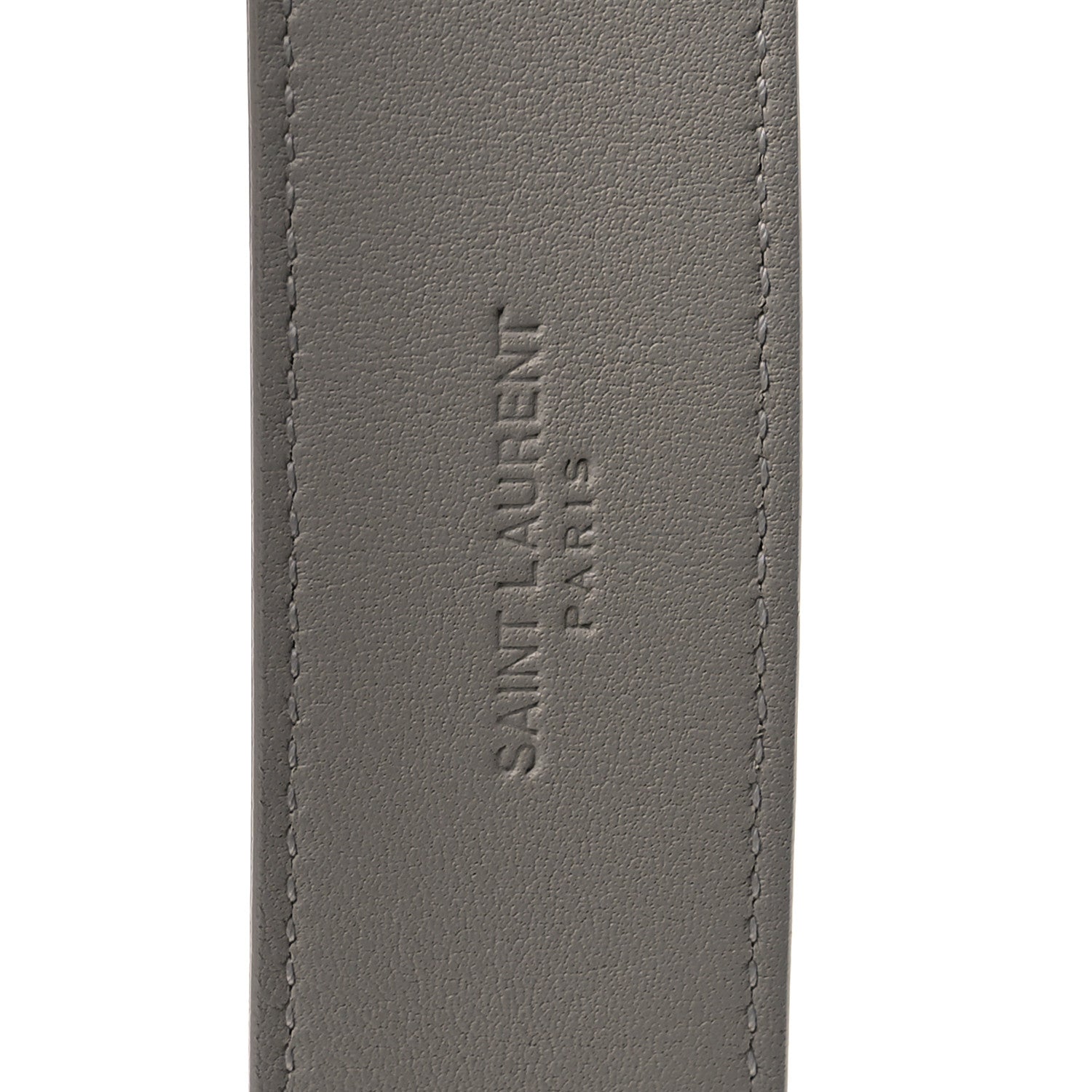 Saint Laurent Smooth Calfskin Monogram Square Buckle Belt 85 Crema Soft 3 of 5