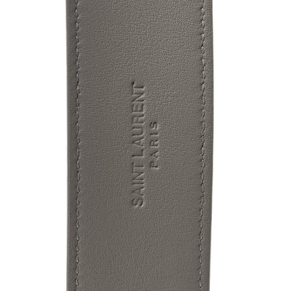 Saint Laurent Smooth Calfskin Monogram Square Buckle Belt 85 Crema Soft 3 of 5