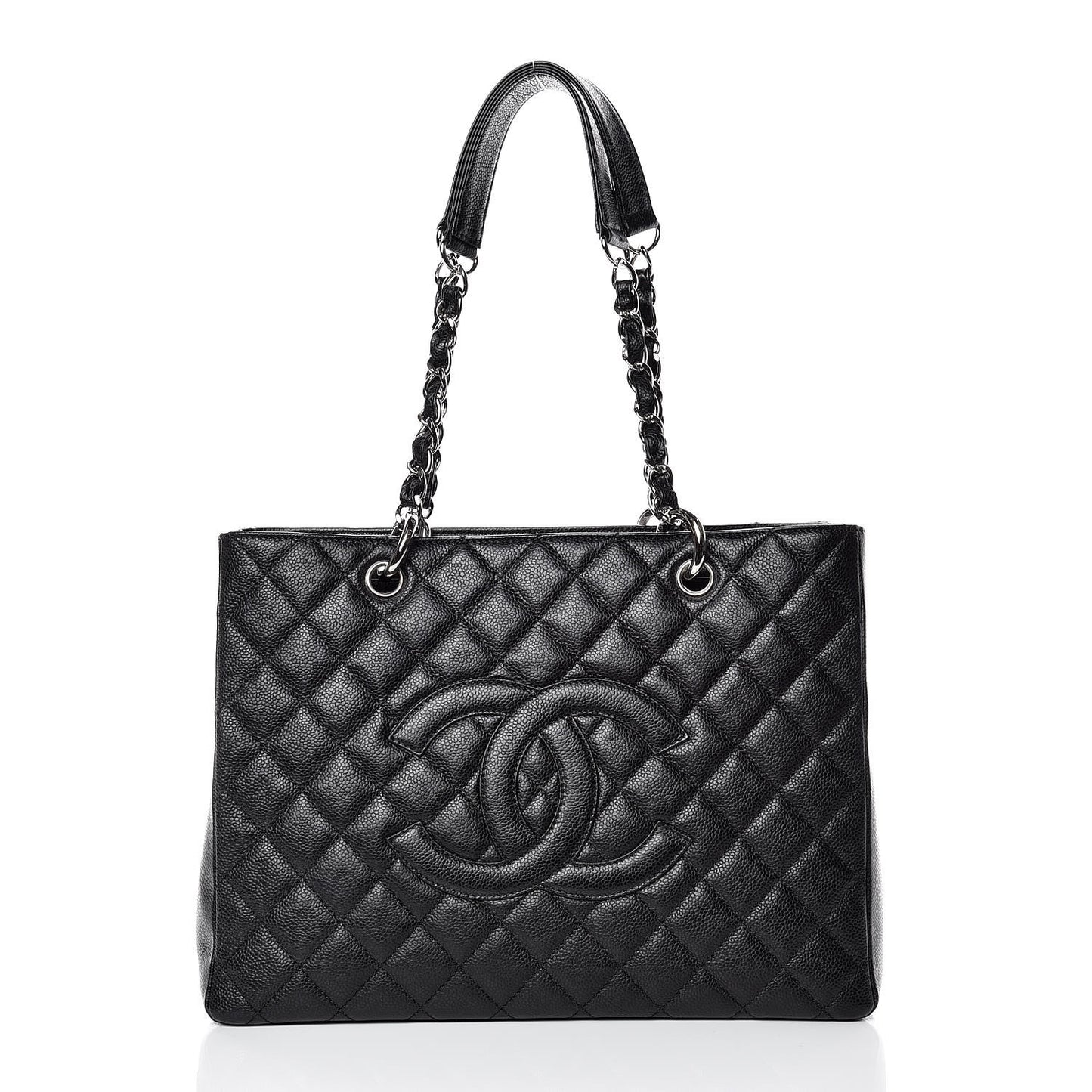Caviar Quilted Grand Shopping Tote GST Black