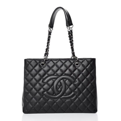 Chanel Caviar Quilted Grand Shopping Tote GST Black 1 of 9