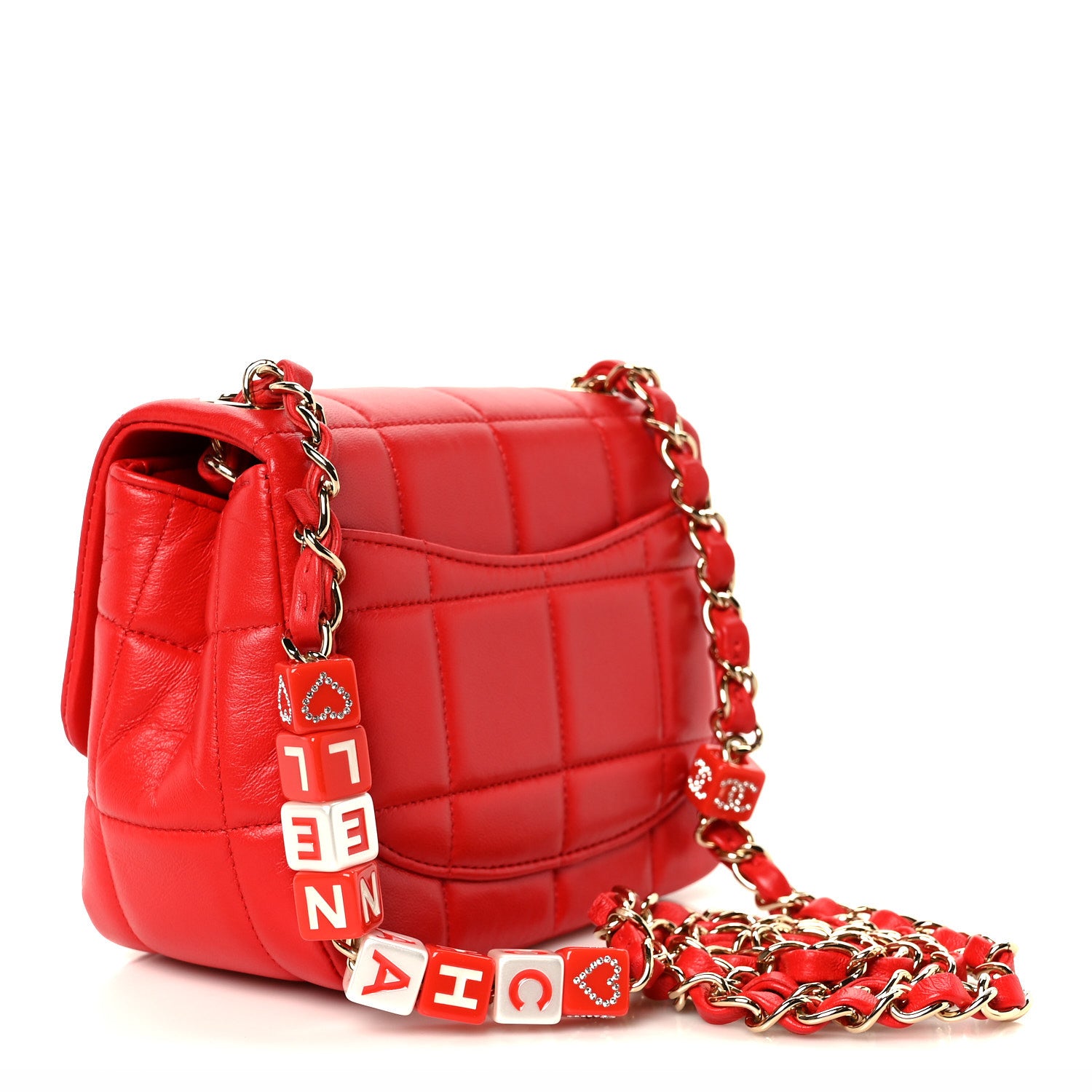 Chanel Lambskin Resin Crystal Square Quilted Monacoco Mini Flap Rogue 3 of 11