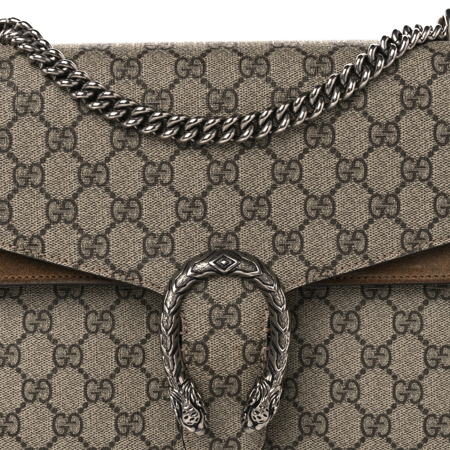 Gucci GG Supreme Monogram Medium Dionysus Shoulder Bag Taupe 8 of 15