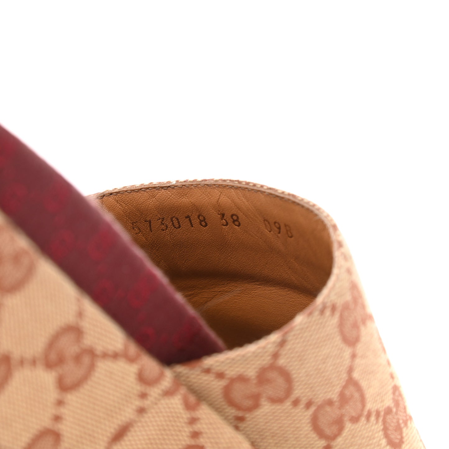 Canvas GG Monogram Angelina Platform Slide Sandals 38 Beige Ruggine