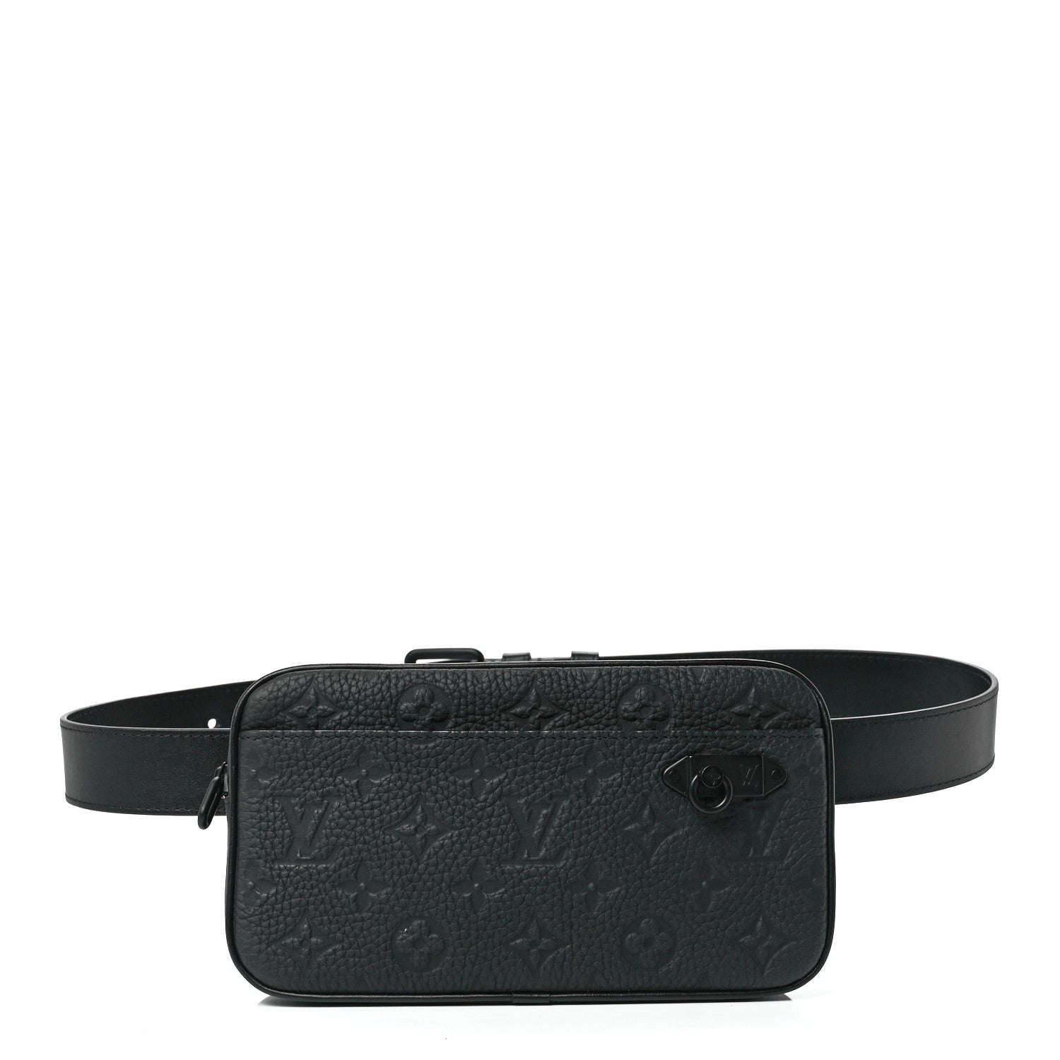 Louis Vuitton Taurillon Monogram Uniformes Solar Ray Soft Pochette Volga Belt Bag Black 1 of 11