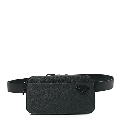 Louis Vuitton Taurillon Monogram Uniformes Solar Ray Soft Pochette Volga Belt Bag Black 1 of 11
