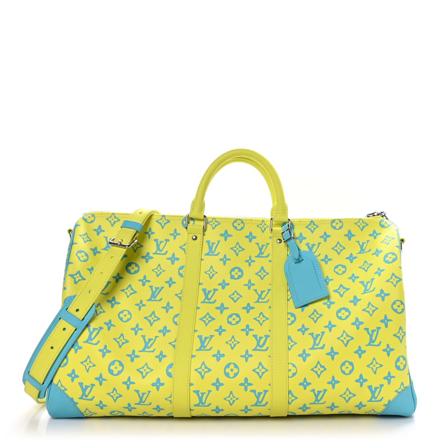 Louis Vuitton Monogram Playground Keepall Bandouliere 50 Lime 1 of 9