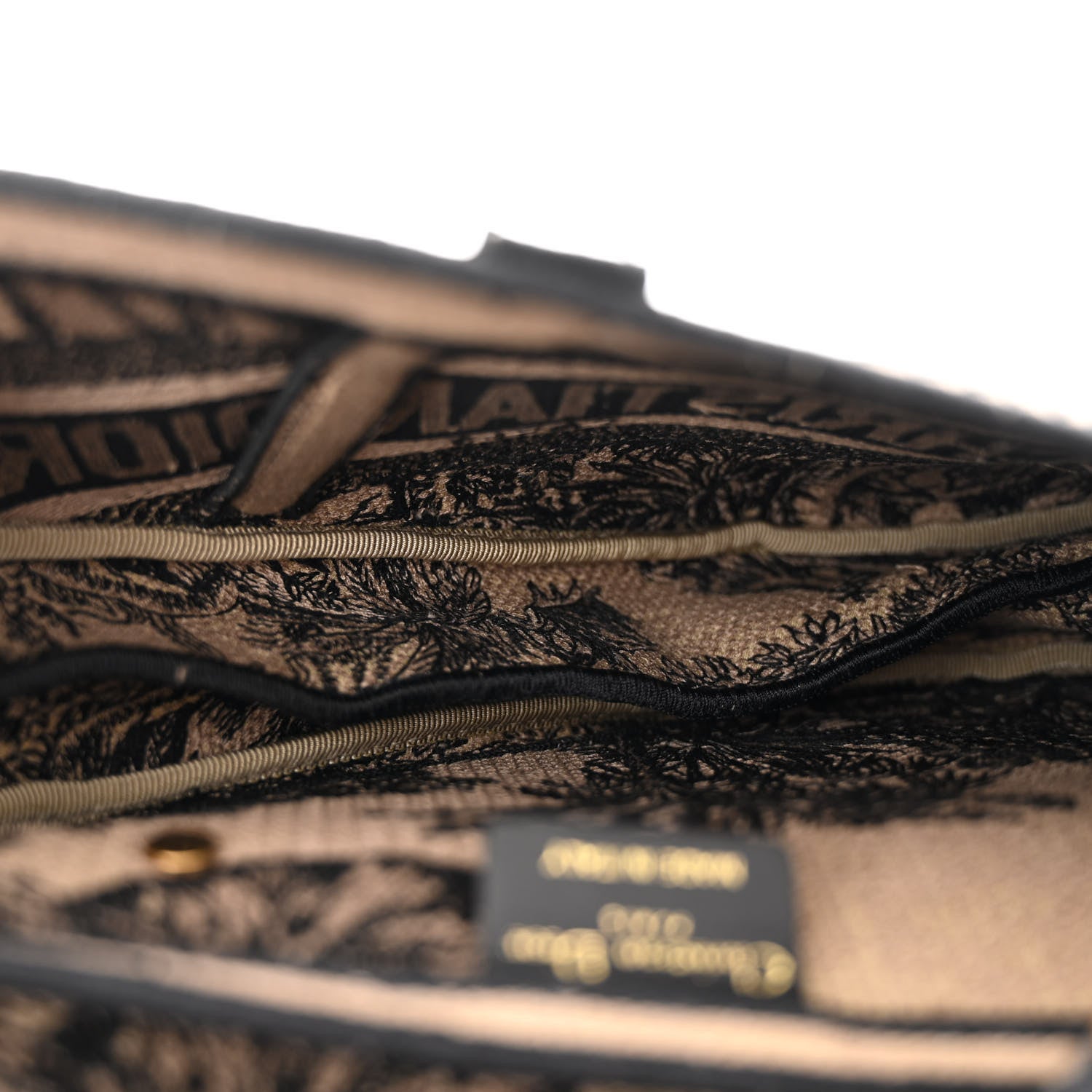 Christian Dior Canvas Embroidered Toile de Jouy Voyage Saddle Bag Beige Multicolor 4 of 9