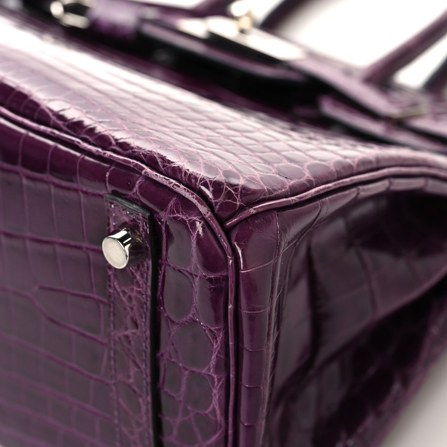 Shiny Niloticus Crocodile Birkin 30 Amethyst
