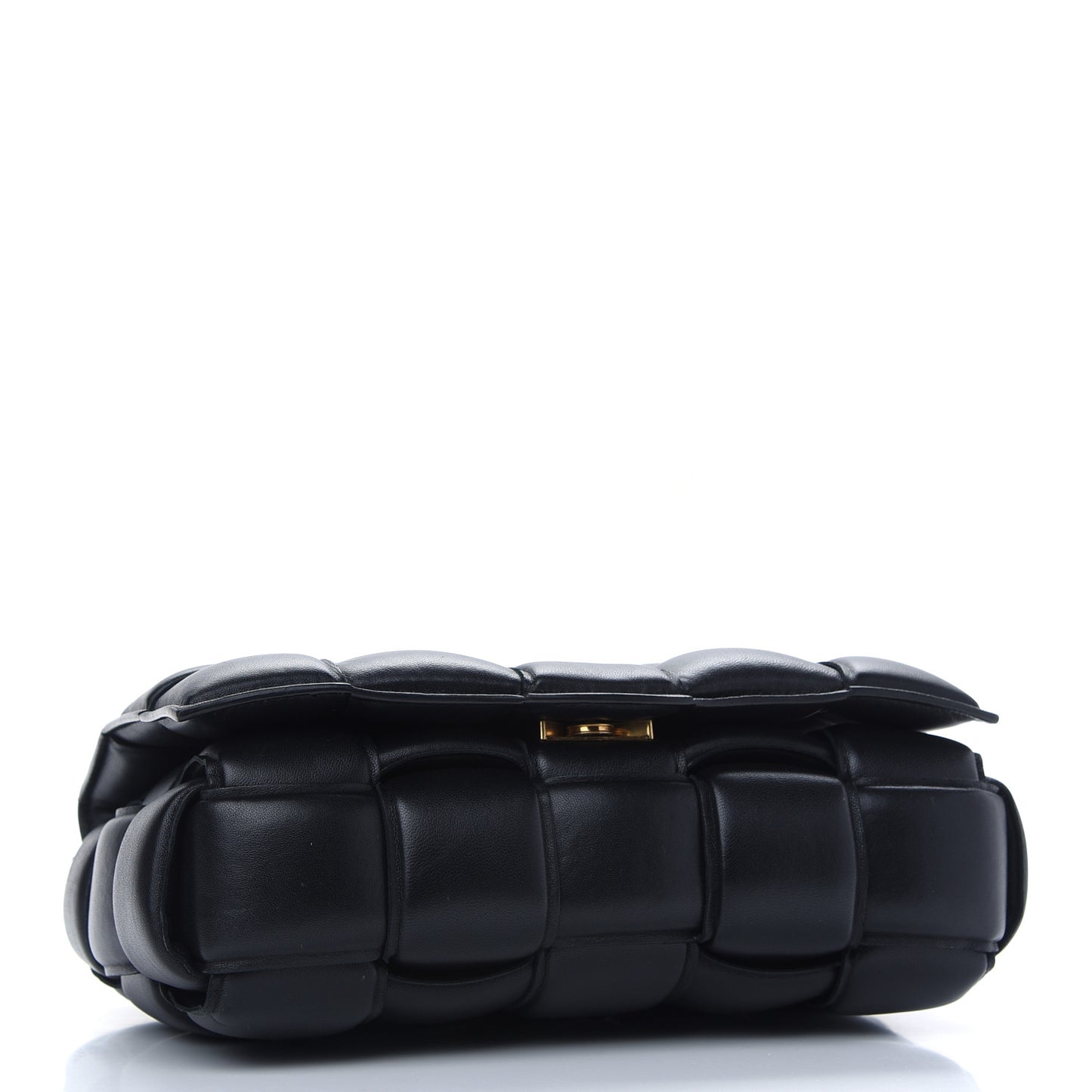 Nappa Maxi Intreccio Padded Cassette Crossbody Bag Black