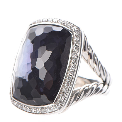 David Yurman Sterling Silver Diamond Black Orchid 20mm Albion Ring 52 6 3 of 7