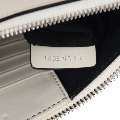 Burberry Mega Check Peyton Crossbody Clutch Bag White 6 of 8