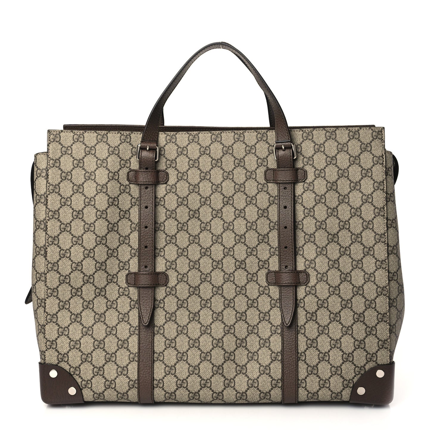 GG Supreme Monogram Large Tote Bag Beige Ebony