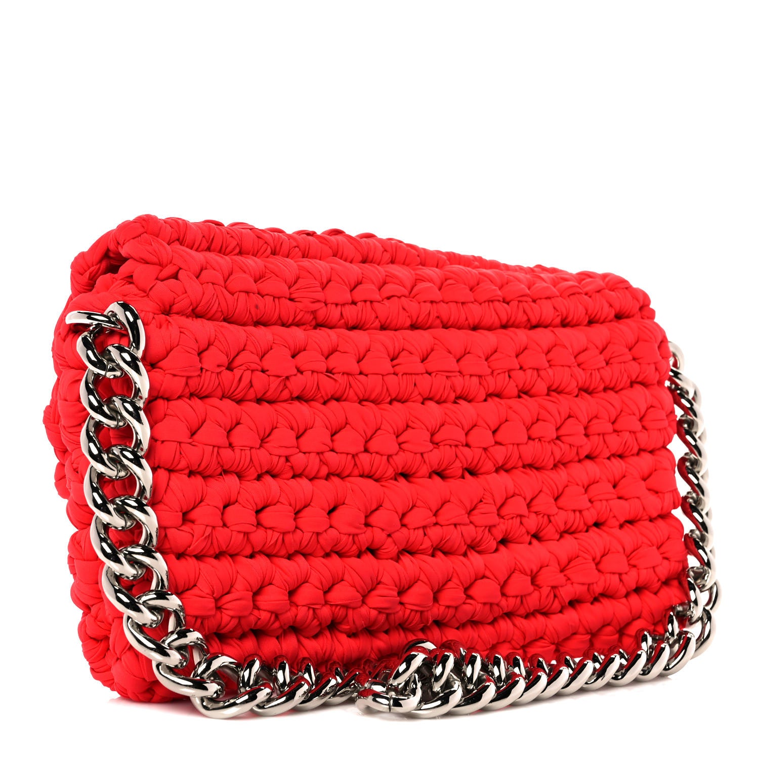 Chanel Woven Fabric Single Flap Red 2 of 9