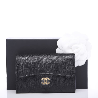 Chanel Caviar Quilted Flap Card Holder Black 9 of 9