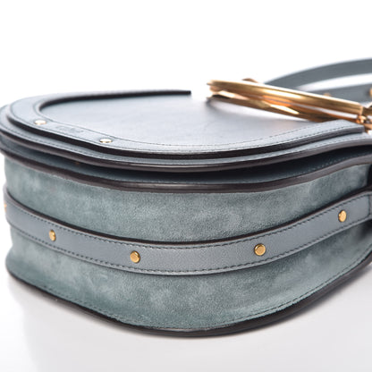 Chloe Calfskin Suede Small Nile Bracelet Bag Cloudy Blue 10 of 10