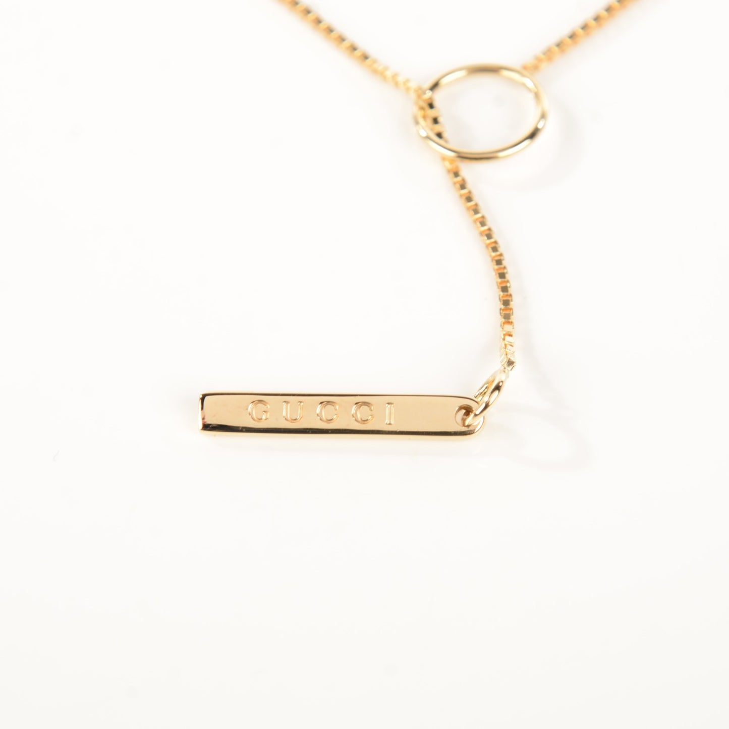 18K Yellow Gold 20mm Lariat Necklace