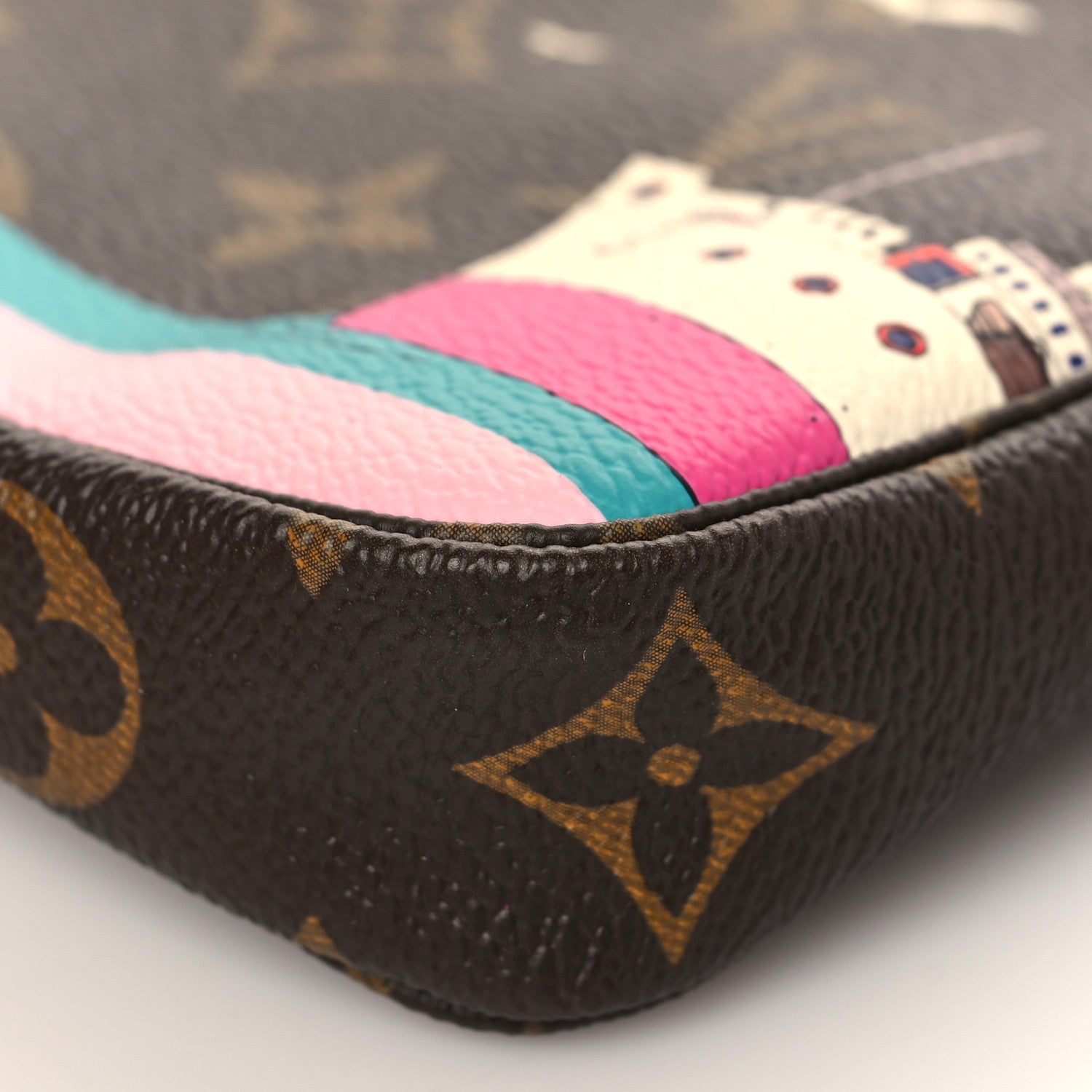 Louis Vuitton Monogram 2016 Christmas Animation Mini Pochette Accessories Rose Ballerine 8 of 8