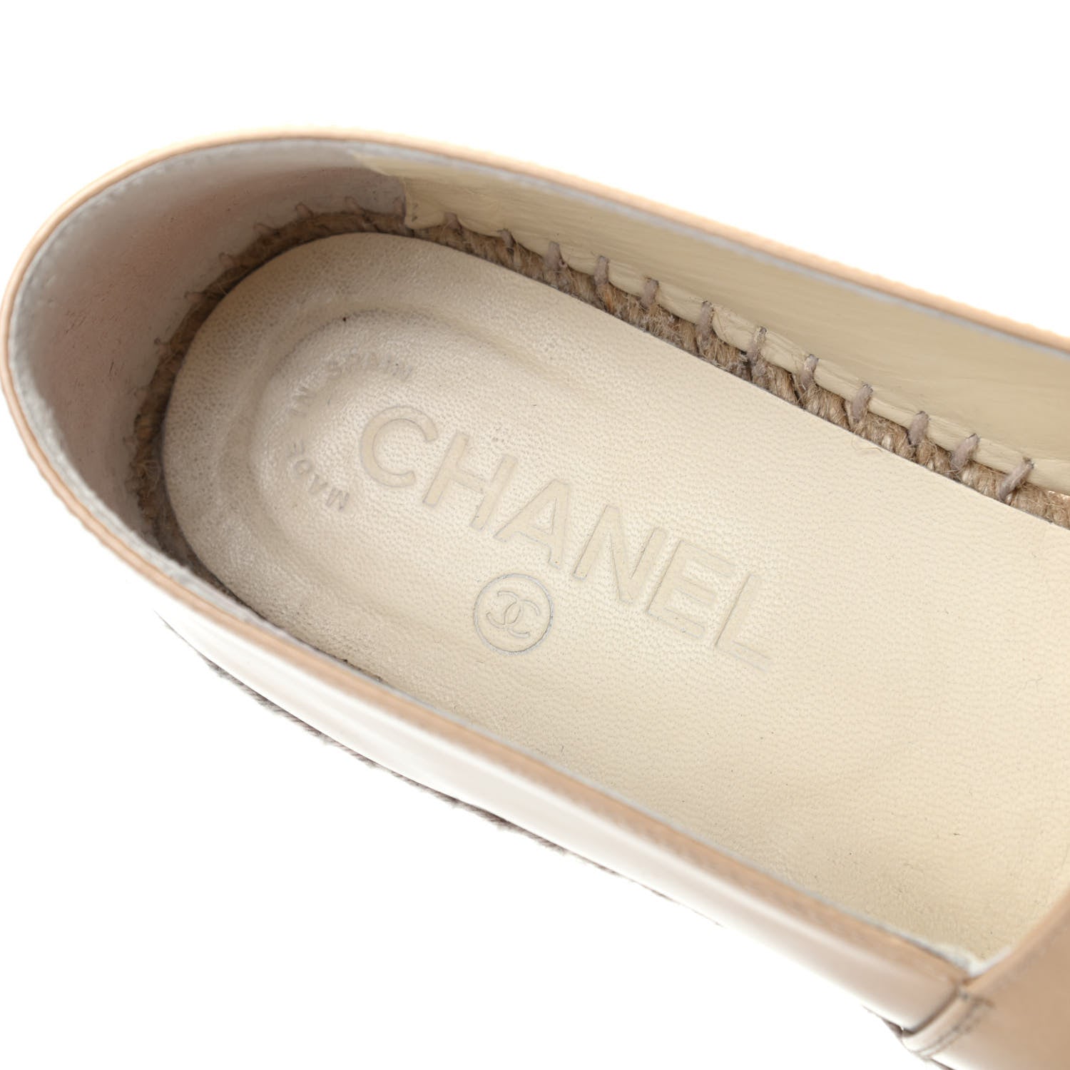 Chanel Patent CC Espadrilles 39 Beige 6 of 7