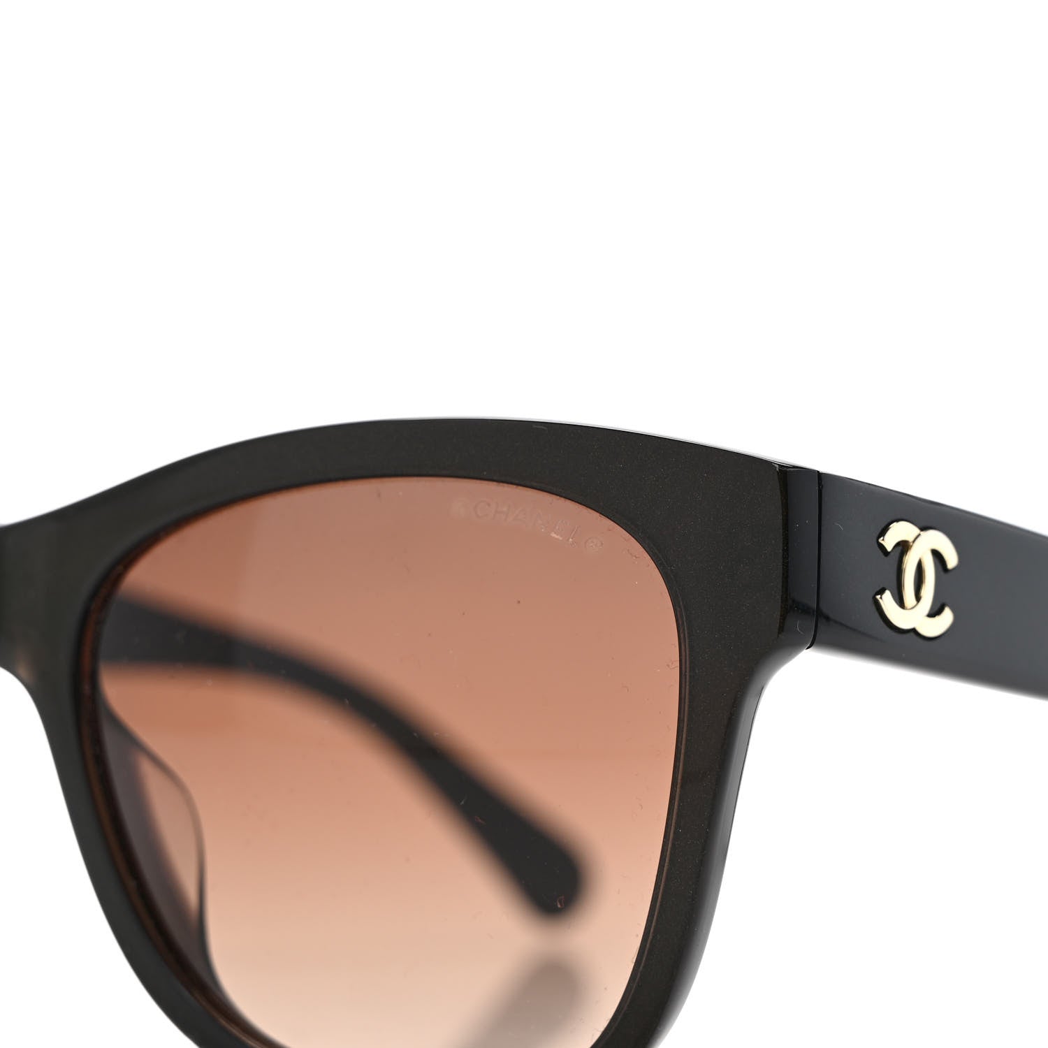 Chanel Acetate Mirrored Runway Square Sunglasses 5380-A Black Gold 5 of 8
