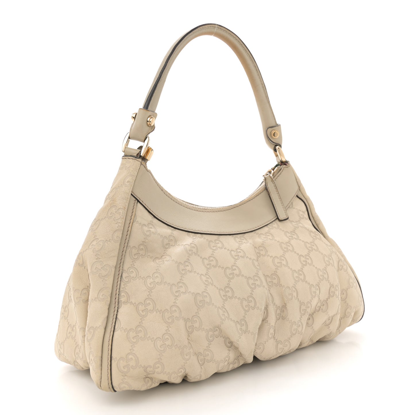 Guccissima Medium D Gold Hobo Off White