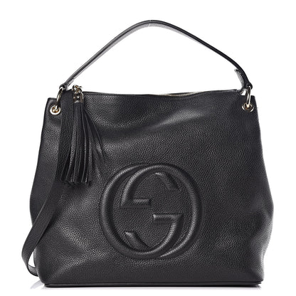 Gucci Pebbled Calfskin Large Soho Hobo Black 1 of 13