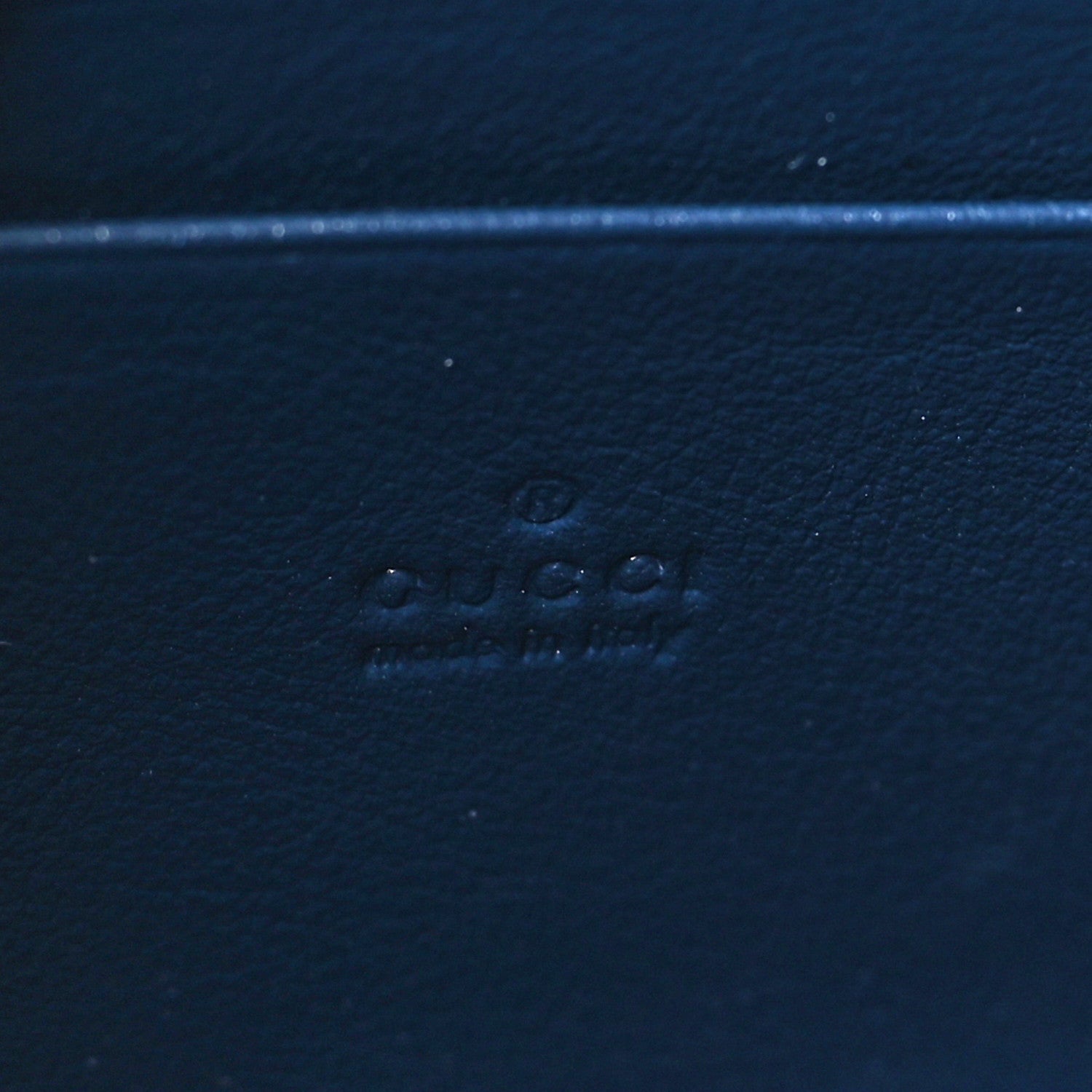 Gucci Vintage Effect Calfskin Matelasse Diagonal Torchon GG Marmont Chain Wallet Blue Agata Mystic White 6 of 10