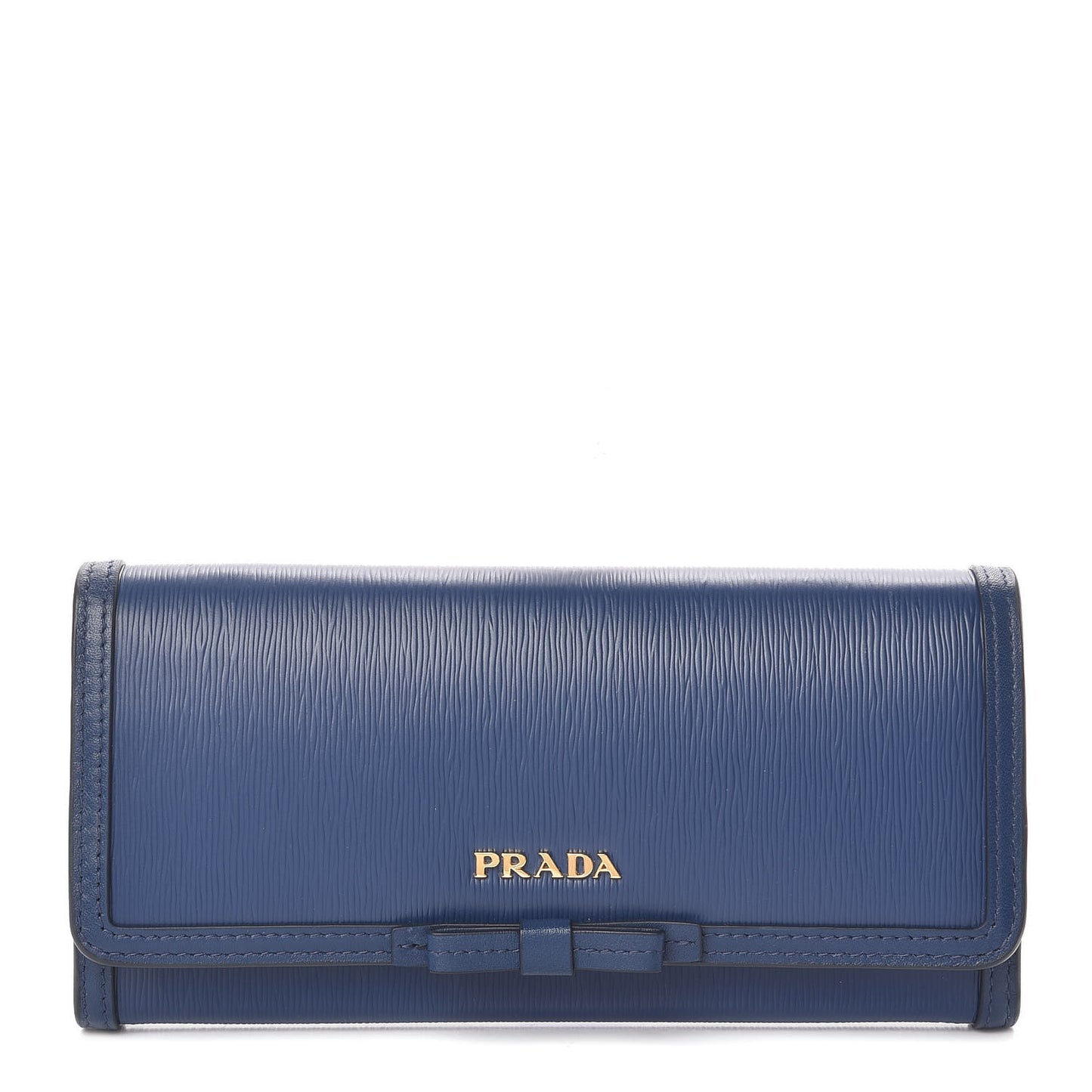 Vitello Move Fioco Bow Continental Flap Travel Wallet Bluette