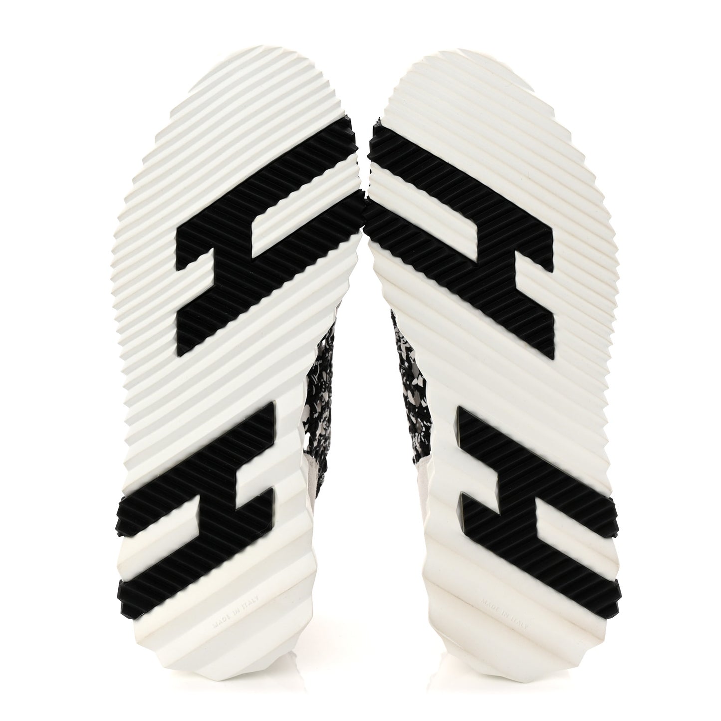 Braided Silk Sneakers 37.5 Black White