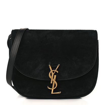 Saint Laurent Suede Calfskin Monogram Medium Kaia Satchel Black 1 of 10