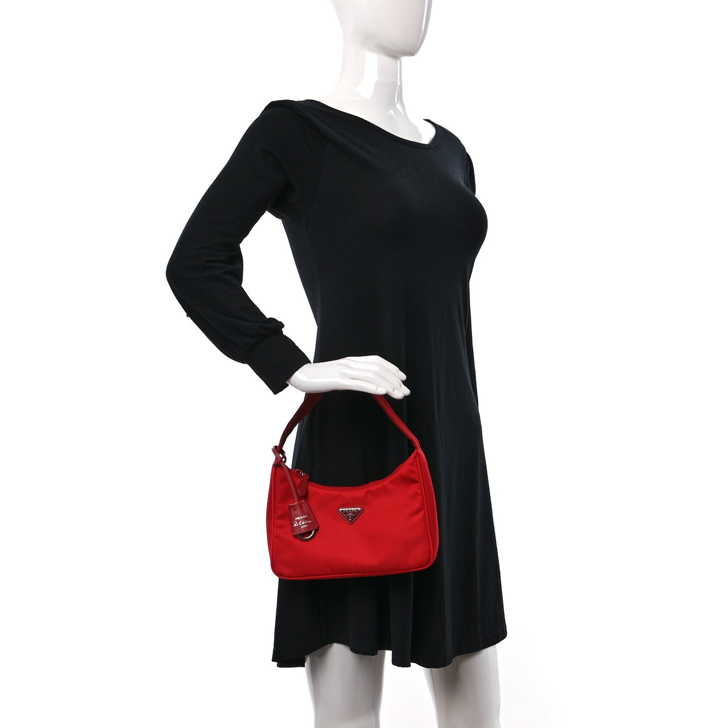 Tessuto Nylon Mini Re-Edition 2000 Bag Rosso