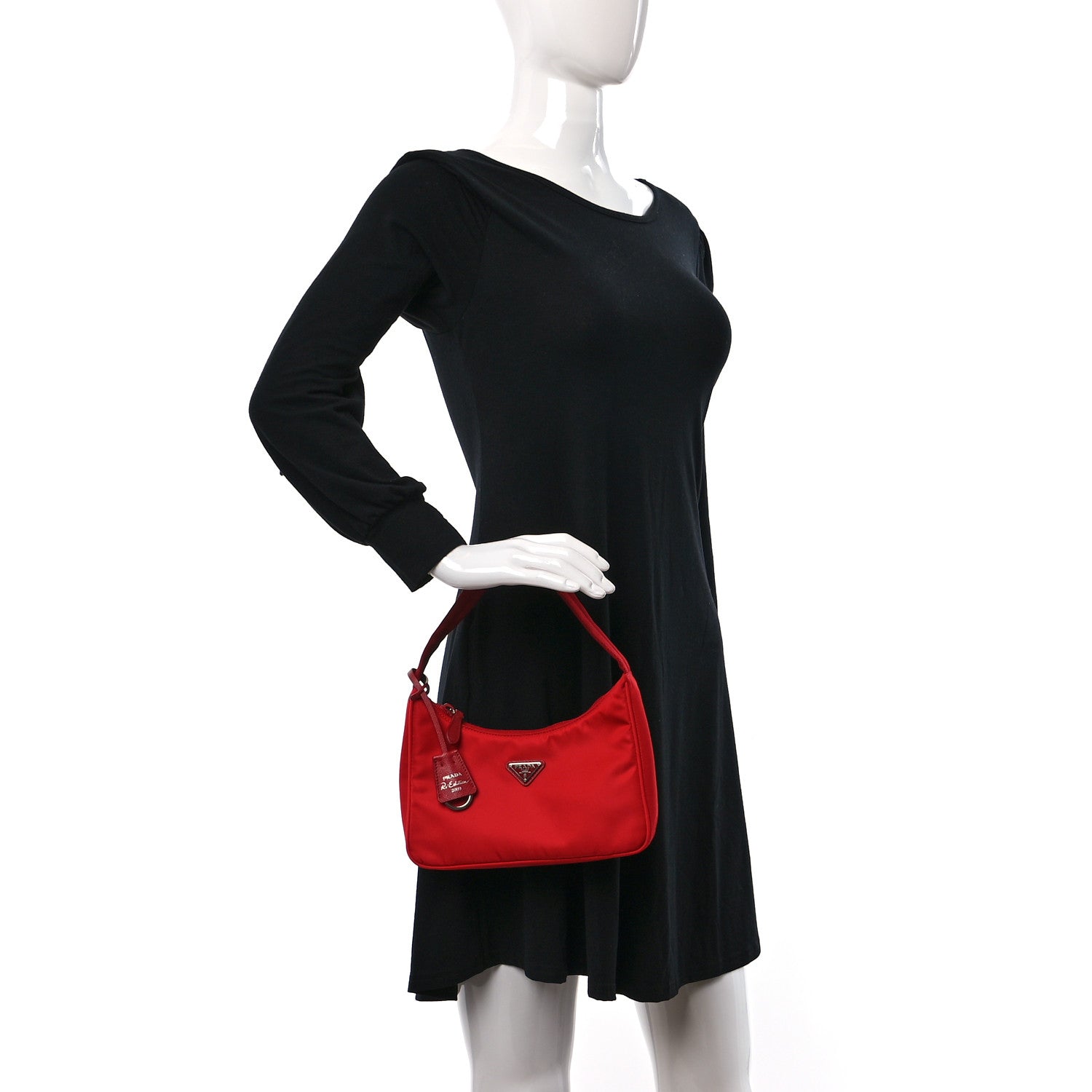 Prada Tessuto Nylon Mini Re-Edition 2000 Bag Rosso 2 of 8